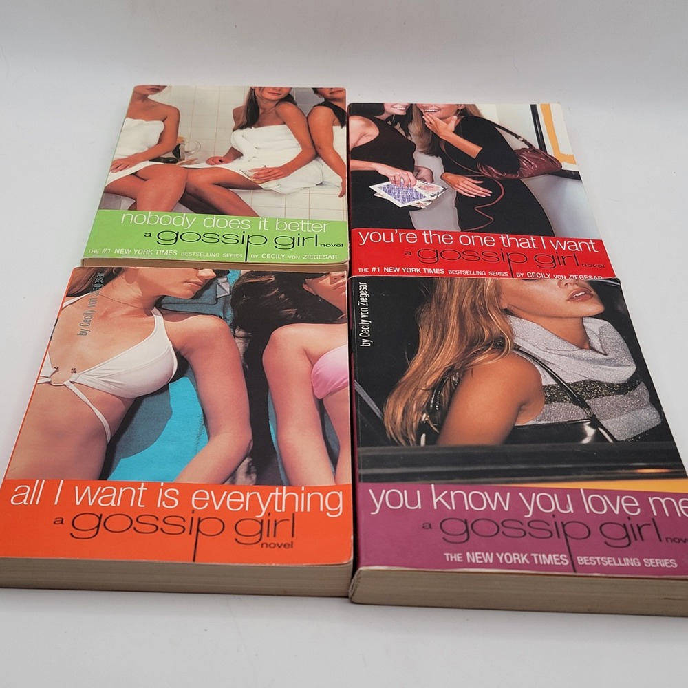 Cecily von Ziegesar Gossip Girl 4 Book Lot Paperback Early Printings Good